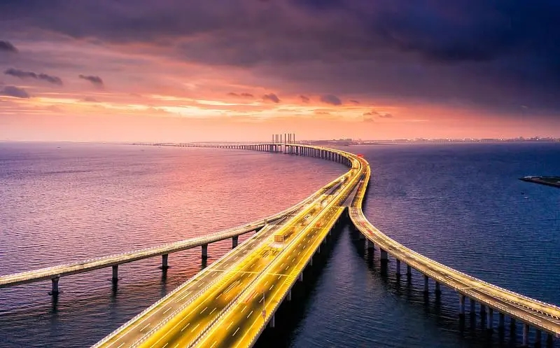 Циндао Хуацян Кабель  Пример из практики поставка кабелей для проекта освещения моста через залив Цзяочжоу11